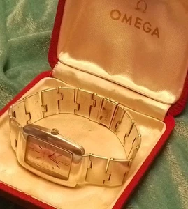 UNIQUE SCHMUCKUHR OMEGA d' VILLE "JEUX d' ARGENT" BRACELET WATCH, 20CM WRIST - Picture 1 of 18