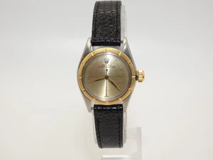 Rolex Oyster Perpetual 6621 Ladies 25mm Two Tone Zephyr Watch Circa 1960 #WI363 - Picture 1 of 9