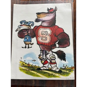 Set 2009-10 NC STATE WOLFPACK Basketball Fußball Poster Mike Lester Zeichnung - Bild 1 von 7