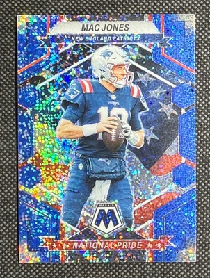 2023 Panini Mosaic Blue Sparkle #261 Mac Jones National Pride /96 49ers - Image 1 of 2
