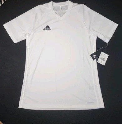 ADIDAS Tiro 17 CLIMACOOL Soccer Futbol Jersey Shirt White/White Small Youth NWT - Image 1 of 4