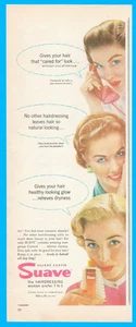 Suave hairdressing care Helene Curtis woman on telephone cosmetics print ad - Picture 1 of 3