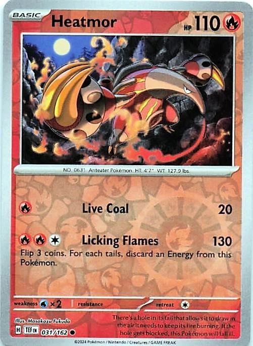Heatmor 031/162 - REVERSE HOLO - SV05: Temporal Forces - NM - Image 1 of 2