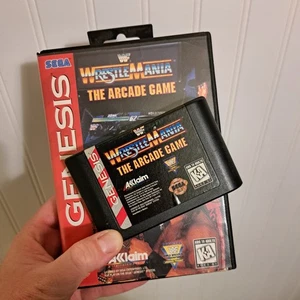 Juego Arcade WWF Wrestlemania (Sega Genesis, 1994) Con Estuche PROBADO Sin Manual - Imagen 1 de 7