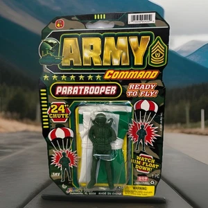 Army Command Fallschirmjäger Spielzeug mit 24" Fallschirm Jaru Fallschirmspringen Figur #95425 - Bild 1 von 6
