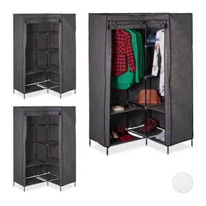 Eckkleiderschrank Eckschrank Stoffschrank Kleiderregal Faltkleiderschrank - Bild 1 von 10