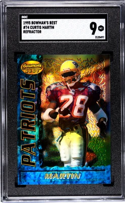 1995 Bowman's Best #74 Curtis Martin Rookie Refractor MINT SGC 9 - Image 1 of 2