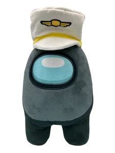 Among Us Crewmate Black Captains Hat Soft Toy Plush Toikido InnerSloth H12" - Picture 1 of 15