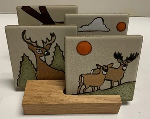 The Betty Company USA Woodland Plains Tiermotiv Untersetzer Set und Display  - Bild 1 von 5