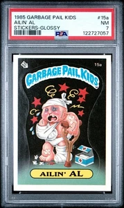 Spazzatura secchio bambini 1985 #15a Ailin' Al retro lucido serie 1 OS1 PSA 7 - Foto 1 di 2