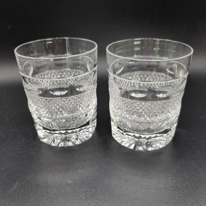Pair Cumbria Crystal Grasmere Cut Whisky Glass Tumbler 9cms - Picture 1 of 6