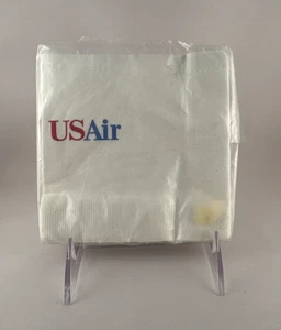 US AIR Beverage Cocktail Napkins VINTAGE Airline History Barware - Picture 1 of 7