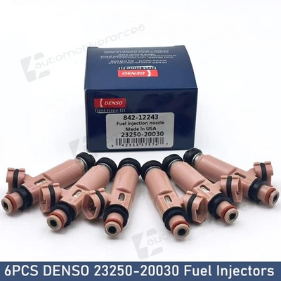 6PCS DENSO 23250-20030 Fuel Injectors for 2002-2008 Lexus Toyota 3.0L 3.3L V6 Foto 1 de 4