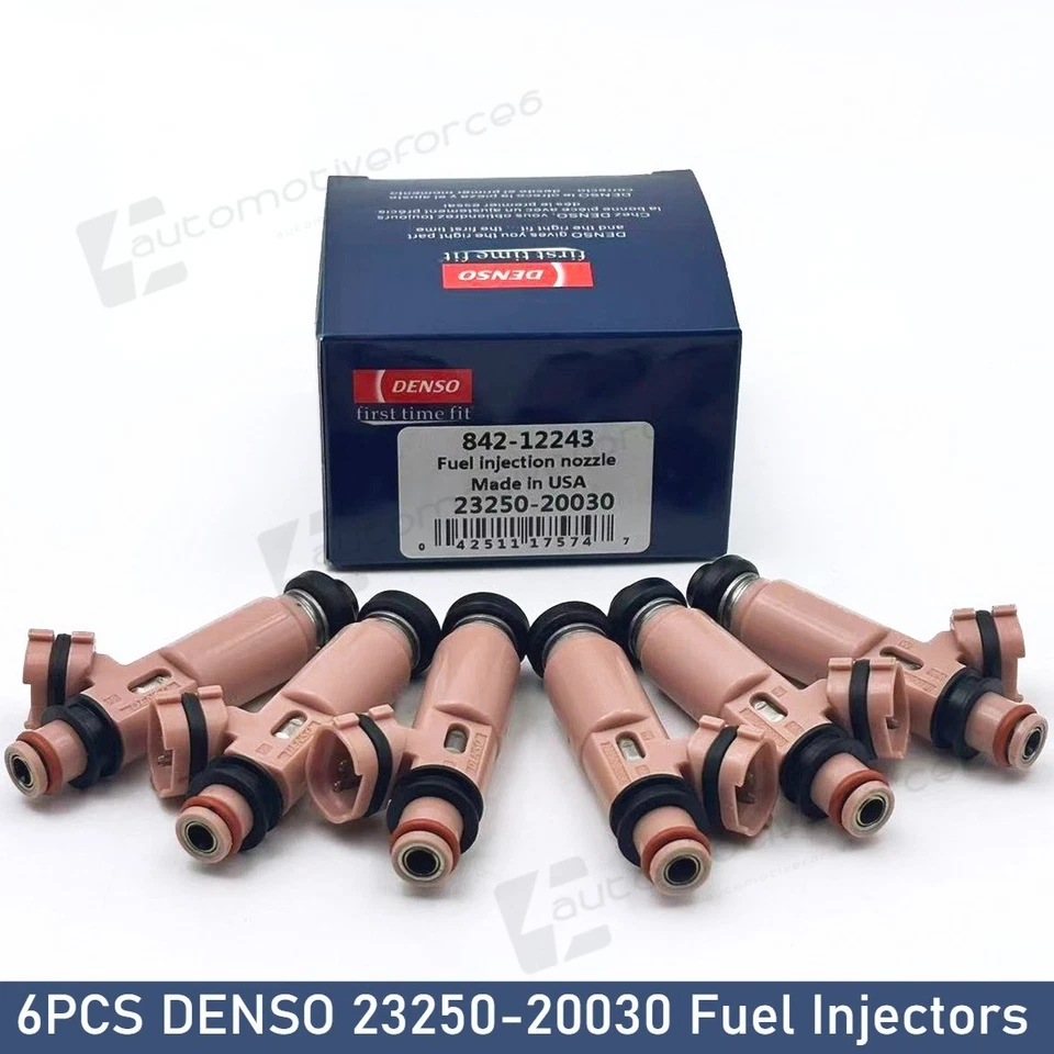 6PCS DENSO 23250-20030 Fuel Injectors for 2002-2008 Lexus Toyota 3.0L 3.3L V6 Foto 1 de 4