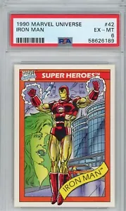 1990 Marvel Universe #42 Iron Man PSA 6 - Bild 1 von 2