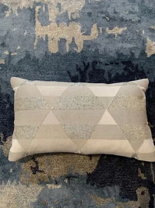 CALLISTO HOME White Velvet Sequins Decorative Toss Pillow  New No Tags - Picture 1 of 5