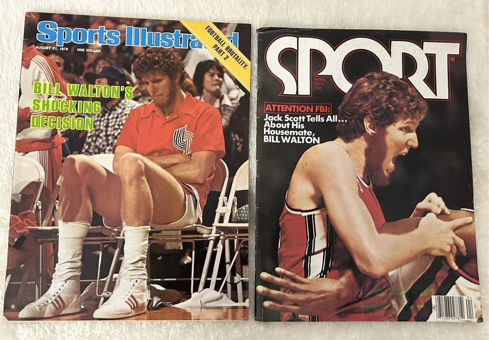 1977 1978 Sport Magazine PORTLAND BLAZERS Bill WALTON Set Lot of 2 No Labels - Image 1 of 1