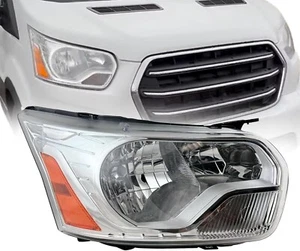 Halogen Headlight For Ford Transit 150 250 350 350HD 2014-2023  with Bulbs LEFT - Picture 1 of 11