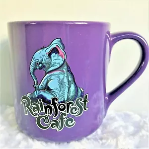 Rainforest Cafe TUKI MAKEETA Elephant Purple 16 OZ. Ceramic Coffee Mug VTG 2000 - Picture 1 of 4