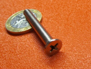 Flachkopf Kreuzschlitzschraube 316 Edelstahl, 10-32 x 1 1/2" Länge 20 Stück - Bild 1 von 1