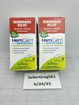 Boiron HemCalm Suppositories for Hemorrhoid Relief of Pain, 20 TOTAL - Image 1 of 4