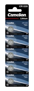 5 x Camelion CR 1220 3V Lithium Batterie Knopfzelle 38mAh 1 x 5er Blister - Bild 1 von 1