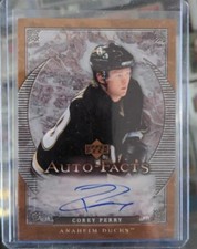 2007-08 UD Artifacts Auto-Facts Autograph Corey Perry Auto DUCKS