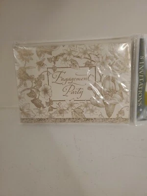 Paquete de 3 SUMINISTROS PARA FIESTAS DE COMPROMISO AMSCAN VINTAGE 8 INVITACIONES 24 en total Foto 1 de 4