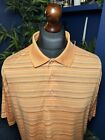 Ping Golf Shirt Polo Mens Orange Striped Summer XL 