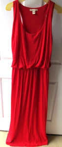 NEW Sauci Plus Size 2X Red Racerback Maxi Sleeveless Blouson Dress - Picture 1 of 9