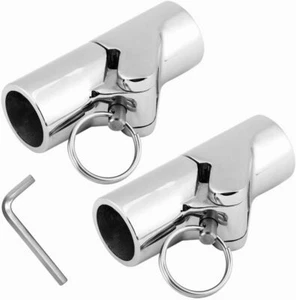 Stainless Steel Marine Grade Boat railing Pipe Connector Folding Swivel Cpl 1 in - Picture 1 of 8