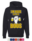 I'm Here for the Boos Hoodie Halloween Ghost Drinking Beer Mug Sweatshirt
