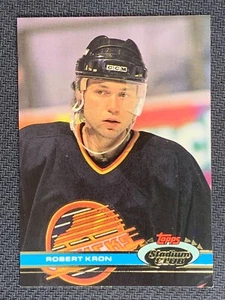 Topps Stadium Club 1991 Robert Kron #240 Canucks  NHL Ice Hockey Card  - Picture 1 of 2