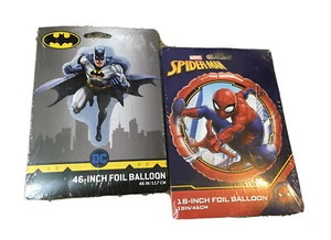 Batman DC Comics 46” & Spider-Man Marvel 18” Folienballons - Partyzubehör NEU - Bild 1 von 2