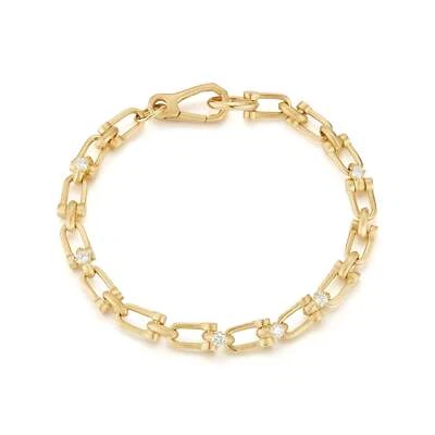 0.45ct Round Cut Lab Grown Diamond GIA VS1 10kt solid gold 6.5in chain bracelet - Image 1 of 4