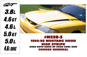 N228-3 1994 1995 1996 1997 1998 MUSTANG - HOOD COWL STRIPE w DESIGNATION -CHOOSE - Bild 1 von 1
