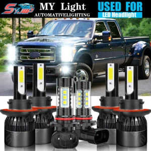 Para For Ford F250 F350 F450 2005-2019 Faro LED Hi / Lo + Kit de luz antiniebla - Picture 1 of 12