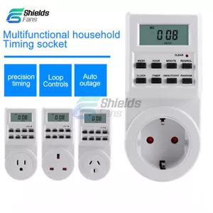 Programmable Electrical Plug-in Power Socket Timer Switch Outlet Time 50Hz/60Hz - Bild 1 von 27