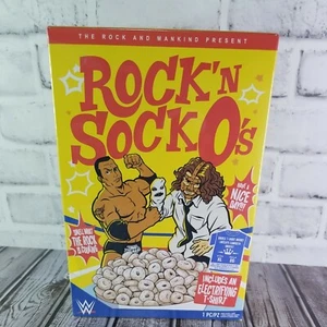 New Rock N Sockos Funko Cereal Box With XL-Tshirt ( The Rock & Mankind) - Picture 1 of 6