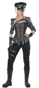 Victorian Steampunk Captain Women Adult Costume - Picture 1 of 1