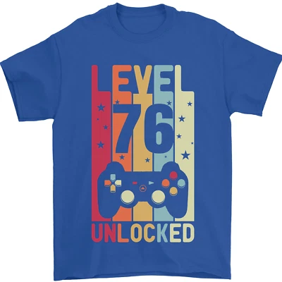 Camiseta Para Hombre De Gaming 76 Años Cumpleaños 76 Nivel Superior 100% Algodón - Imagen 1 de 4