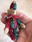 DEB CANHAM 3" MINIATURE TEDDY BEAR JESTER sans étiquette