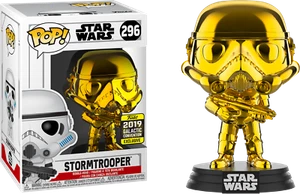 Star Wars - Stormtrooper Gold Chrome SW19 US Exclusive Pop! Vinyl - Picture 1 of 1