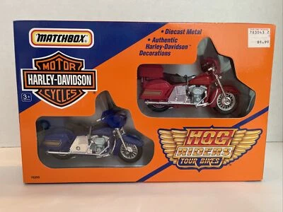 1992 Matchbox Hog Riders Harley Davidson Motorcycles Tour Bikes NEW in Box - Image 1 of 4