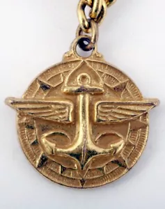 Vintage U.S. Naval Aviator Tie Pin by L.G. Balfour – Gold-Tone Anchor & Wings - Picture 1 of 3