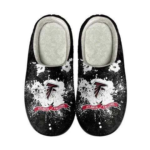 Atlanta Falcons Fleece Slippers Unisex Indoor Non-Slip Winter House Shoes Gift Cover
