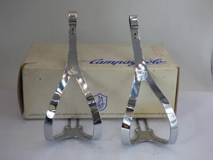 CAMPAGNOLO CHORUS TOE CLIPS -  CHROME STEEL - SIZE M - NOS - NIB - Imagen 1 de 8