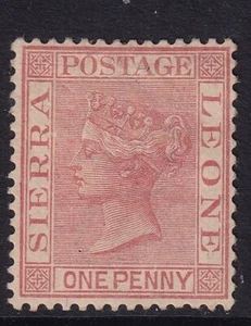 SIERRA LEONE 1883 1d ROSE-RED - MOUNTED MINT SG24 CAT £250 - Picture 1 of 2