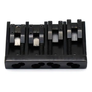 4-String Electric Bass Bridge High-End Saddles Bridge Tailpieces Black Set - Picture 1 of 9
