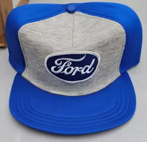 FORD NOS TRUE VINTAGE TRUCKER HAT BASEBALL CAP MADE IN USA 80's 1980's NEW RARE - Picture 1 of 8